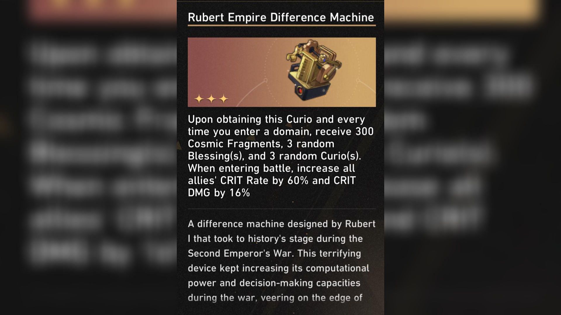 A curio of Rubert in the Divergent Universe (Image via HoYoverse)